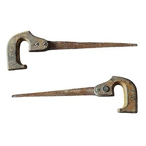 WARANTED SUPERIOR Vintage Hand Compass Saw 16” Wooden Handle